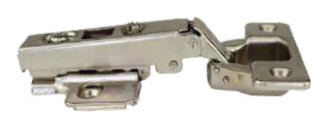 110° Full Overlay Two Way Clip-on Plate Adjustable, H=0 Steel. Polibag Set | HG-04012 - Image 2