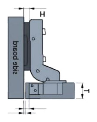 110° Insert C=15 H0, Clip-On, Soft-Closing, Adjustable Plate | HG-04032-INSERT - Image 3